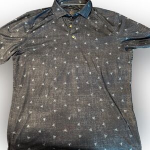 johnnie-O navy golf polo